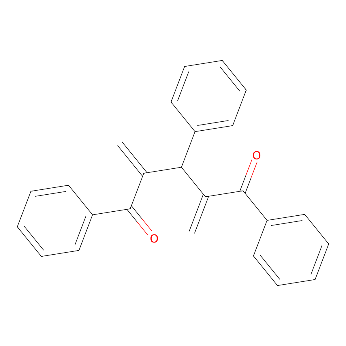 2,4-Dimethylidene-1,3,5-triphenylpentane-1,5-dione molecular structure, CAS 43226-37-5