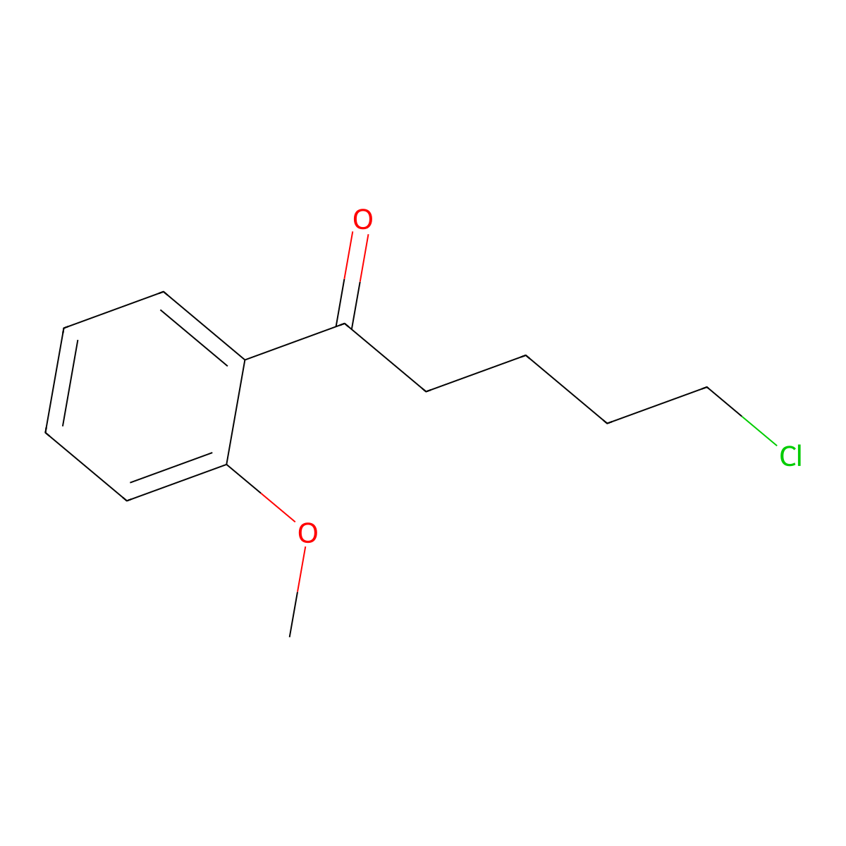 5-Chloro-1-(2-methoxyphenyl)-1-oxopentane molecular structure, CAS 43228-96-2