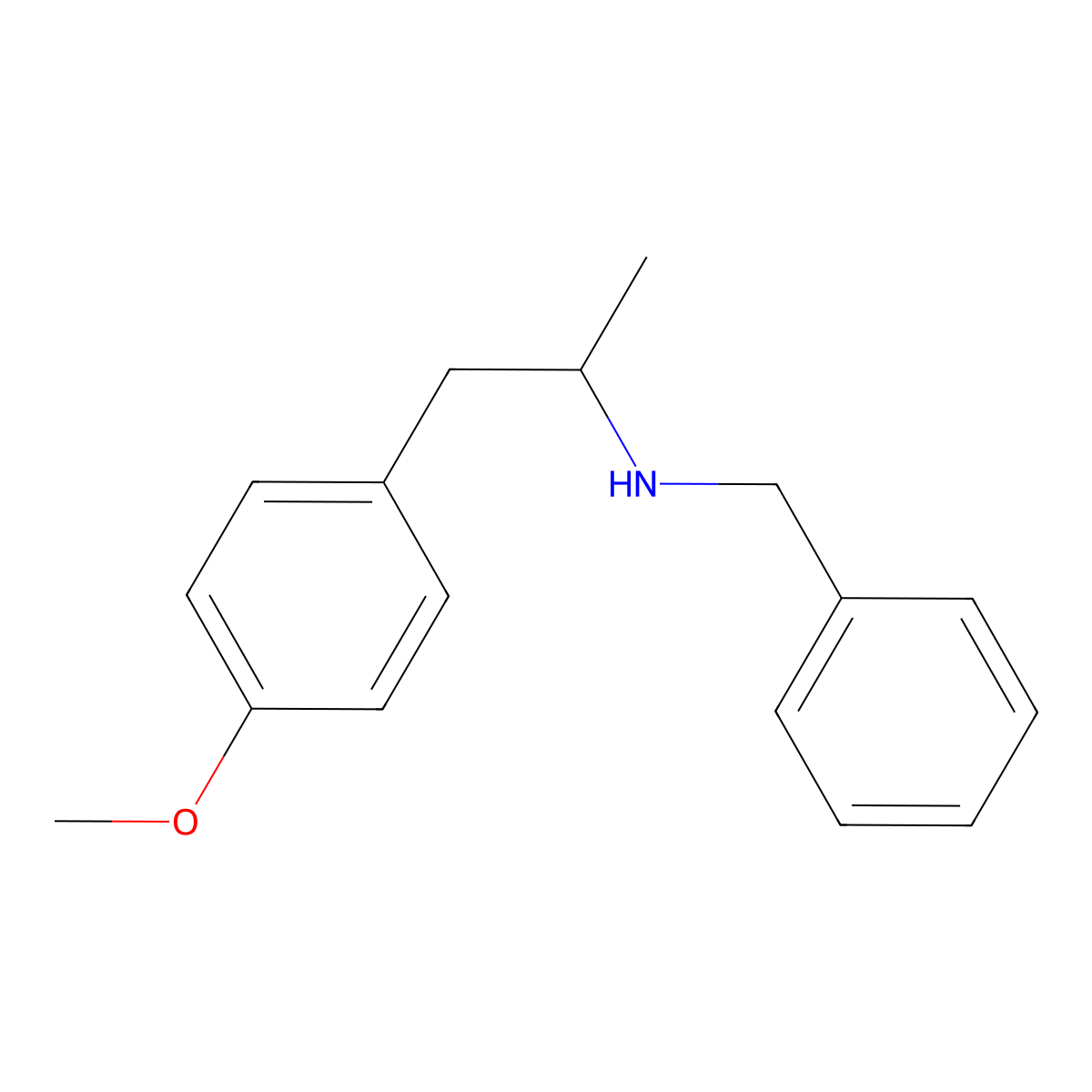 4-Methoxy-alpha-methyl-N-(phenylmethyl)benzeneethanamine molecular structure, CAS 43229-65-8