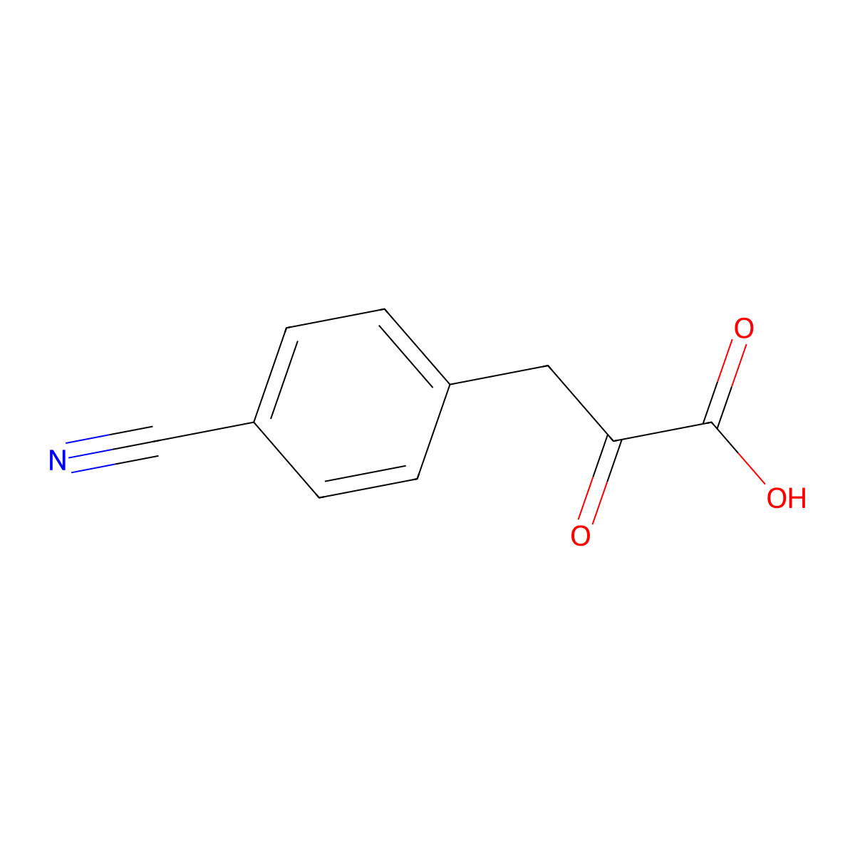 3-(4-Cyano-phenyl)-2-oxo-propionic acid molecular structure, CAS 43229-87-4