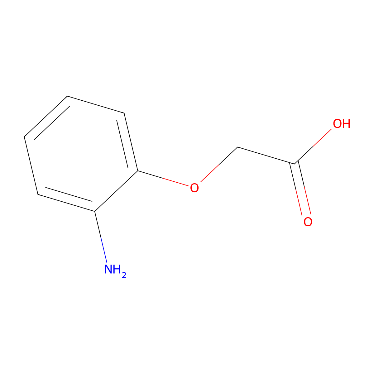 2-(2-aminophenoxy)acetic Acid molecular structure, CAS 4323-68-6