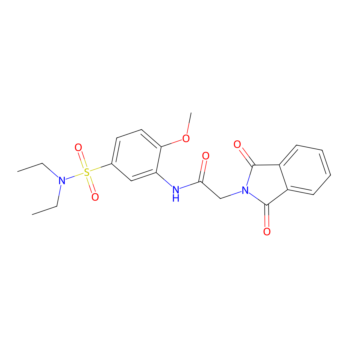 N-[5-(diethylsulfamoyl)-2-methoxyphenyl]-2-(1,3-dioxoisoindol-2-yl)acetamide molecular structure, CAS 432494-44-5