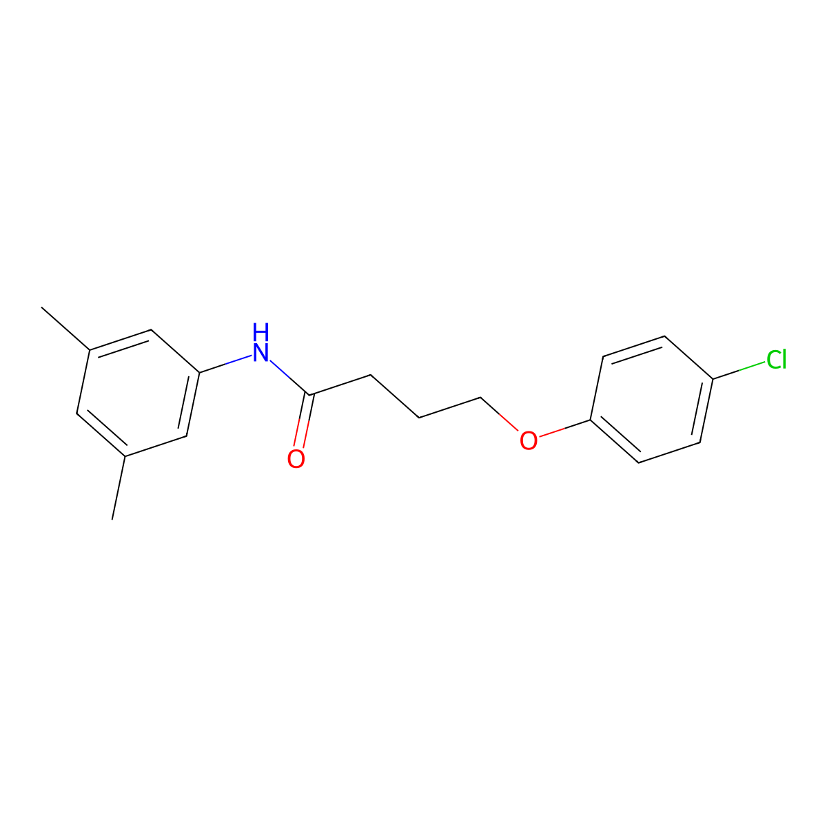 4-(4-chlorophenoxy)-N-(3,5-dimethylphenyl)butanamide molecular structure, CAS 432494-52-5