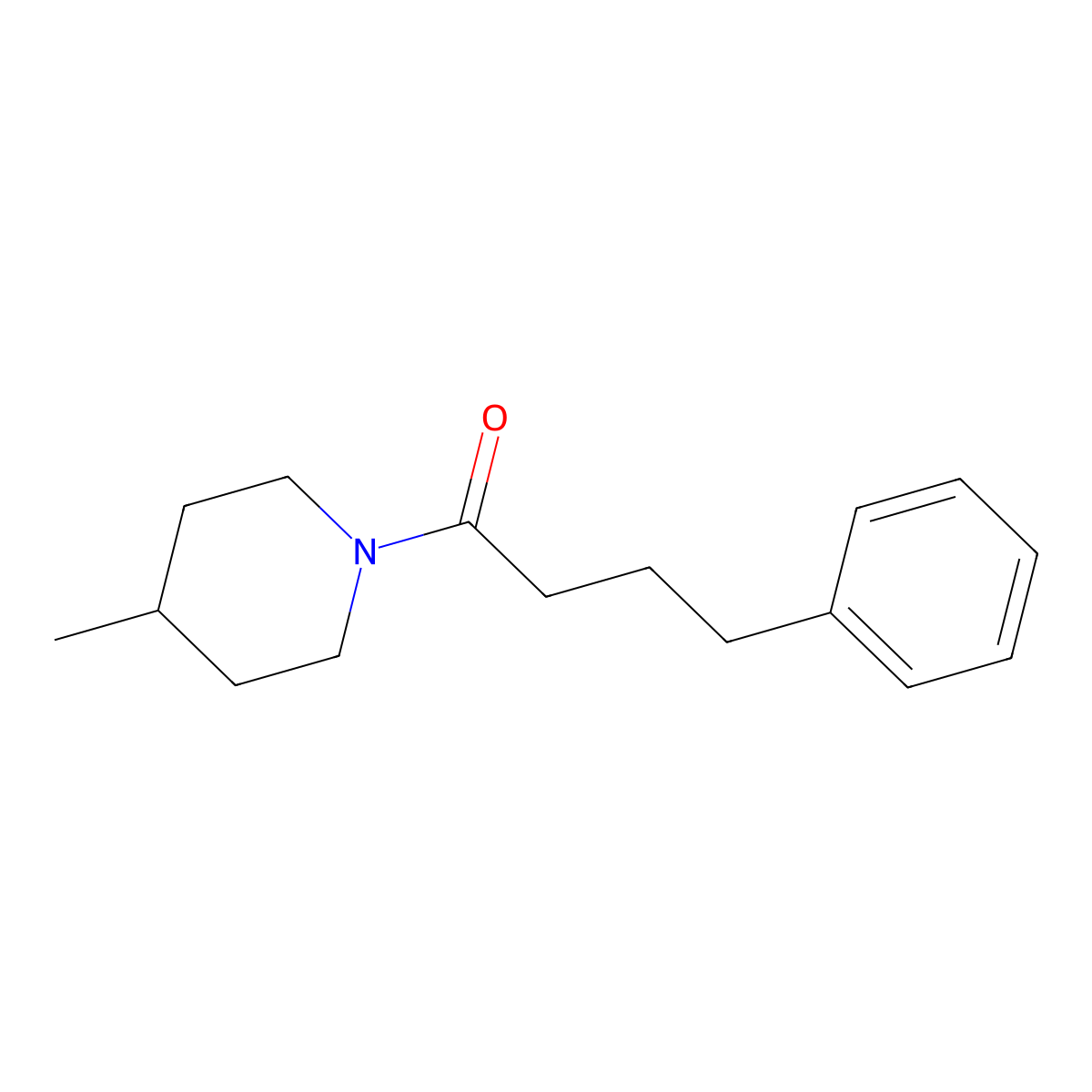 1-(4-Methylpiperidin-1-yl)-4-phenylbutan-1-one molecular structure, CAS 432494-63-8