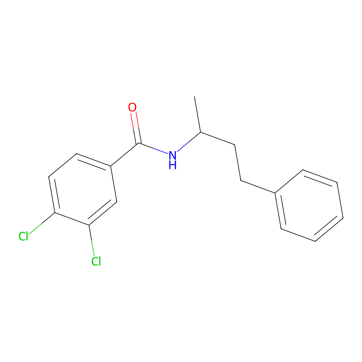 3,4-dichloro-N-(4-phenylbutan-2-yl)benzamide molecular structure, CAS 432494-71-8