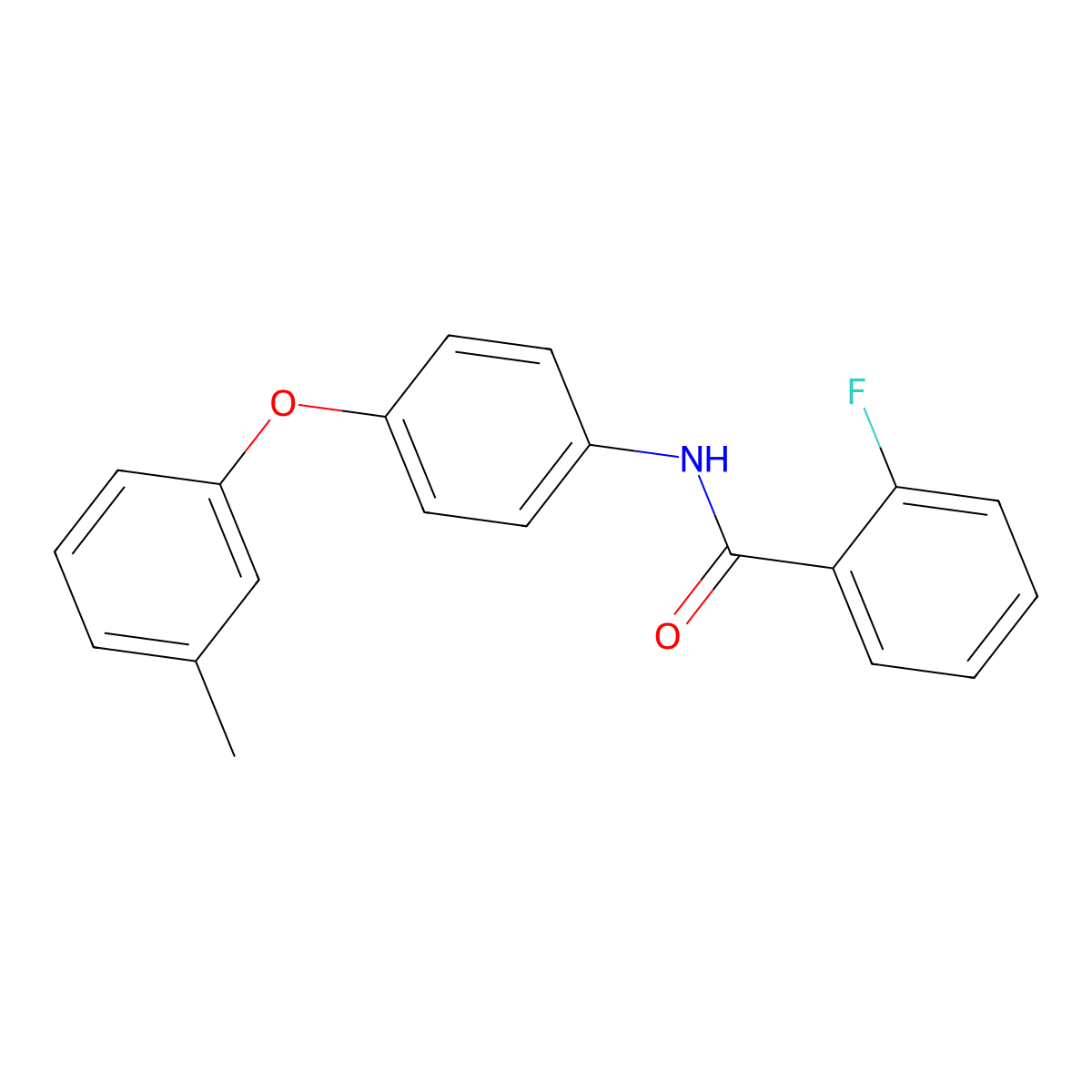 2-fluoro-N-[4-(3-methylphenoxy)phenyl]benzamide molecular structure, CAS 432494-75-2