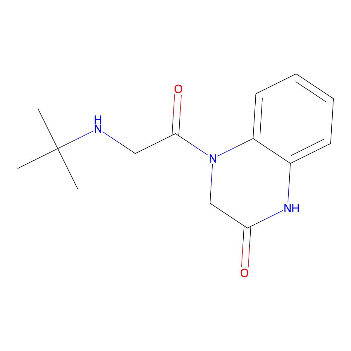 4-[2-(Tert-butylamino)acetyl]-1,3-dihydroquinoxalin-2-one molecular structure, CAS 432494-96-7