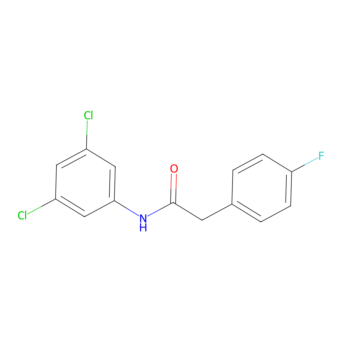 N-(3,5-dichlorophenyl)-2-(4-fluorophenyl)acetamide molecular structure, CAS 432495-09-5