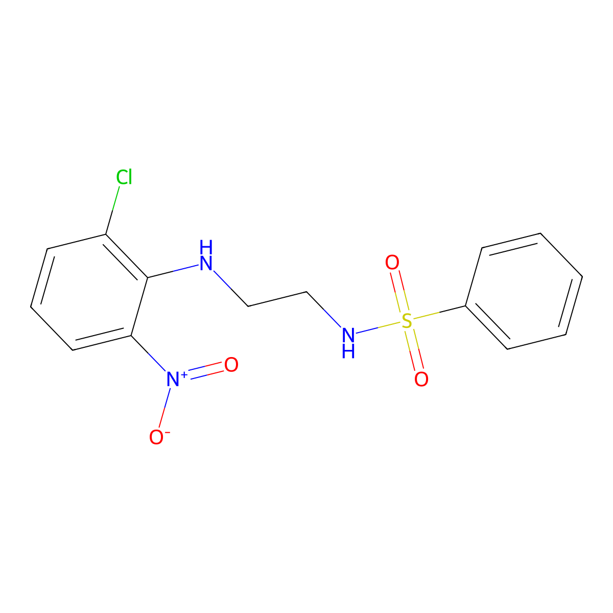 N-{2-[(2-chloro-6-nitrophenyl)amino]ethyl}benzenesulfonamide molecular structure, CAS 432495-18-6