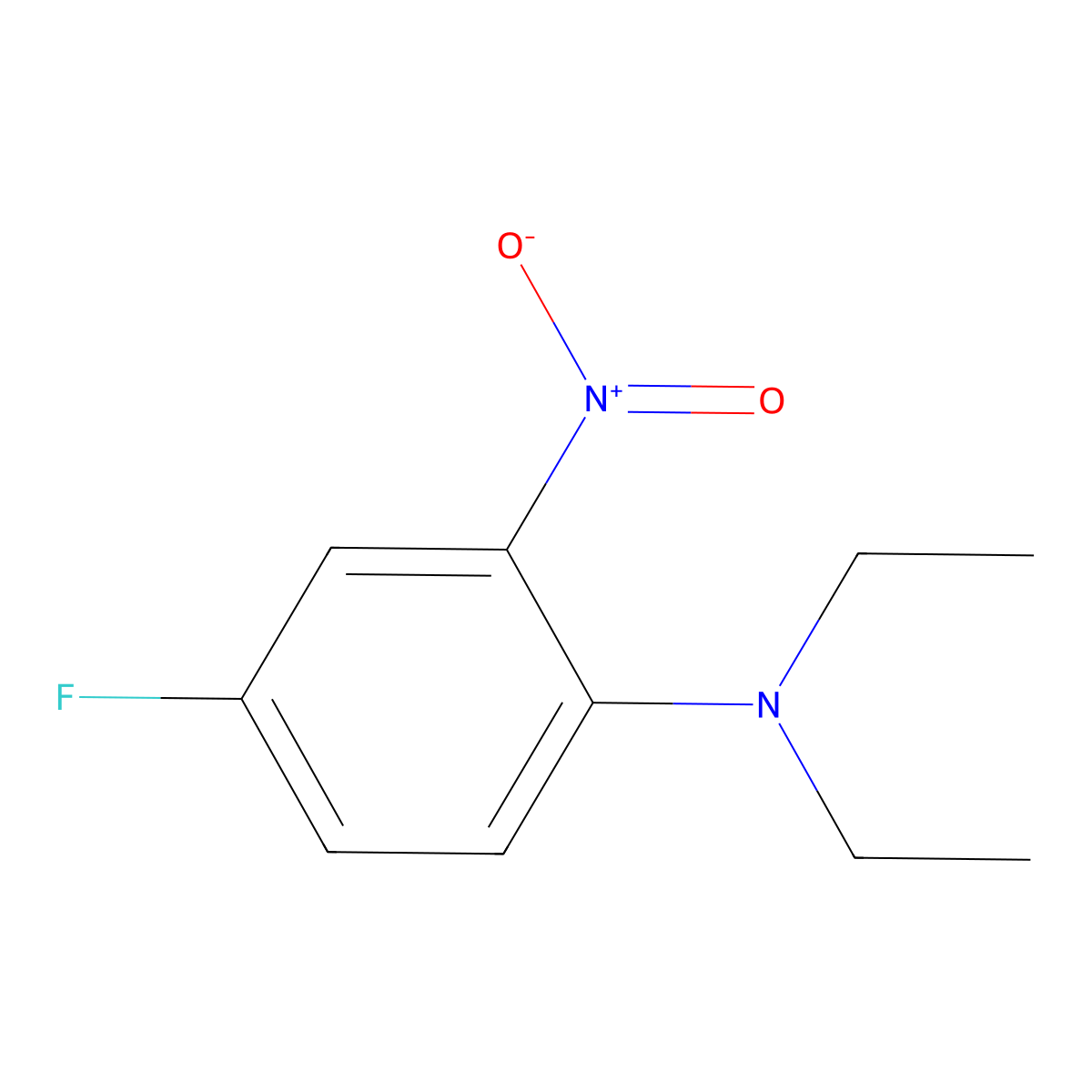 N,N-diethyl-4-fluoro-2-nitroaniline molecular structure, CAS 432495-25-5