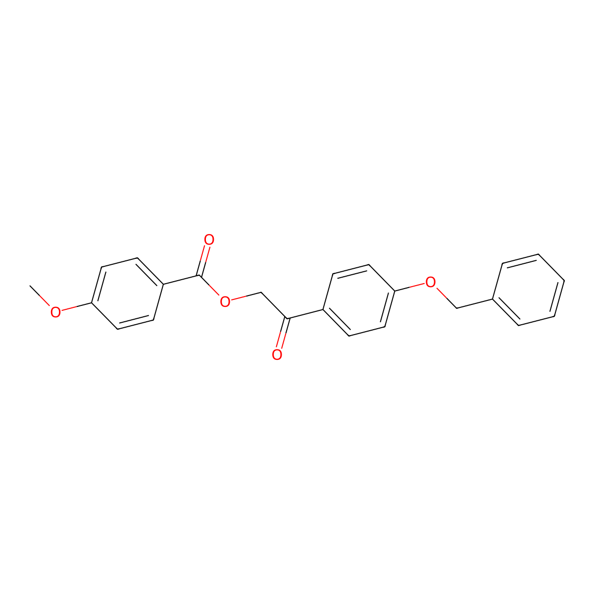 2-[4-(Benzyloxy)phenyl]-2-oxoethyl 4-methoxybenzoate molecular structure, CAS 432495-28-8