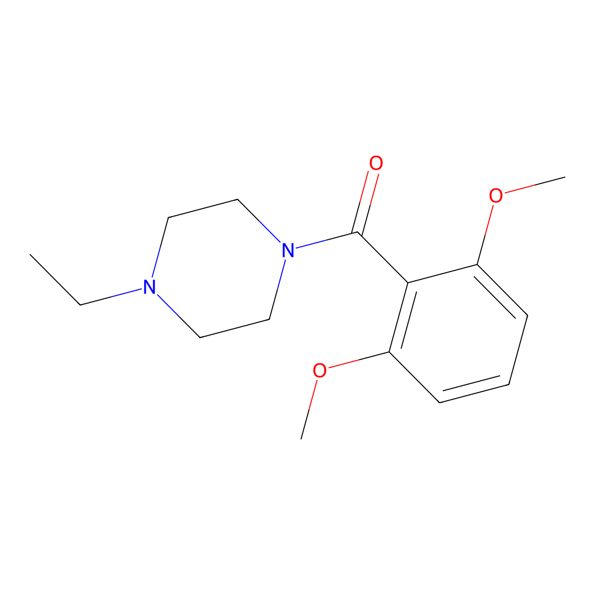 (2,6-Dimethoxyphenyl)-(4-ethylpiperazin-1-yl)methanone molecular structure, CAS 432495-40-4