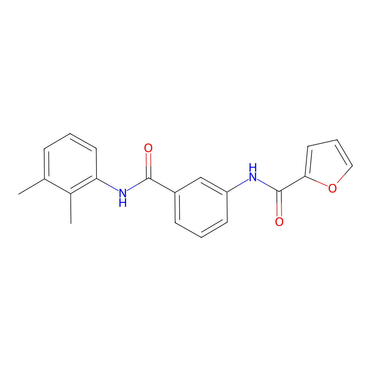 N-{3-[(2,3-dimethylanilino)carbonyl]phenyl}-2-furamide molecular structure, CAS 432495-57-3