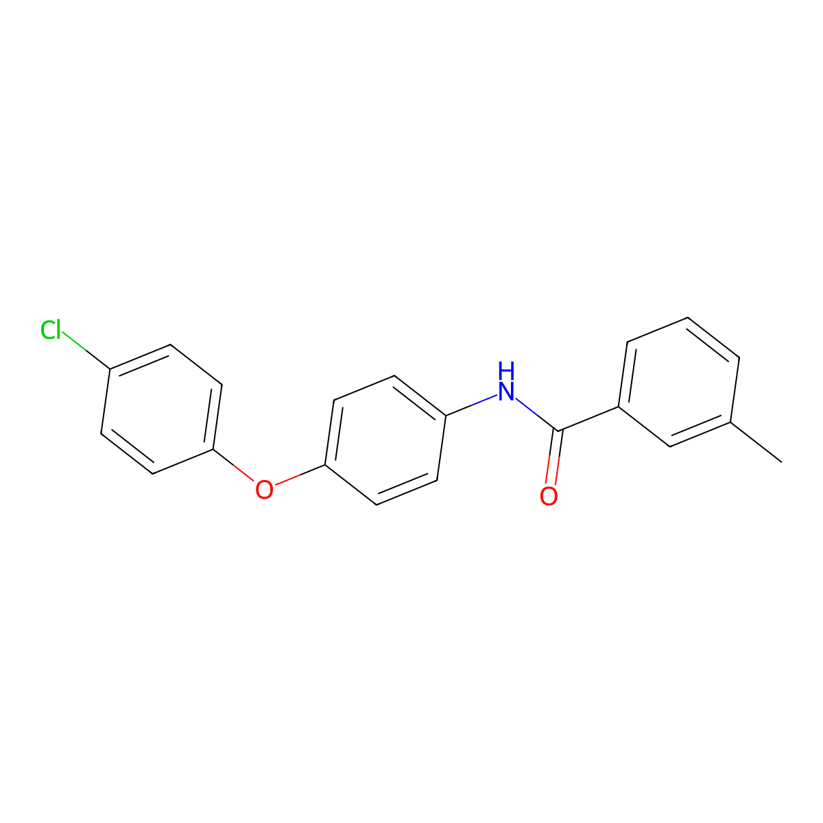 N-[4-(4-chlorophenoxy)phenyl]-3-methylbenzamide molecular structure, CAS 432495-60-8