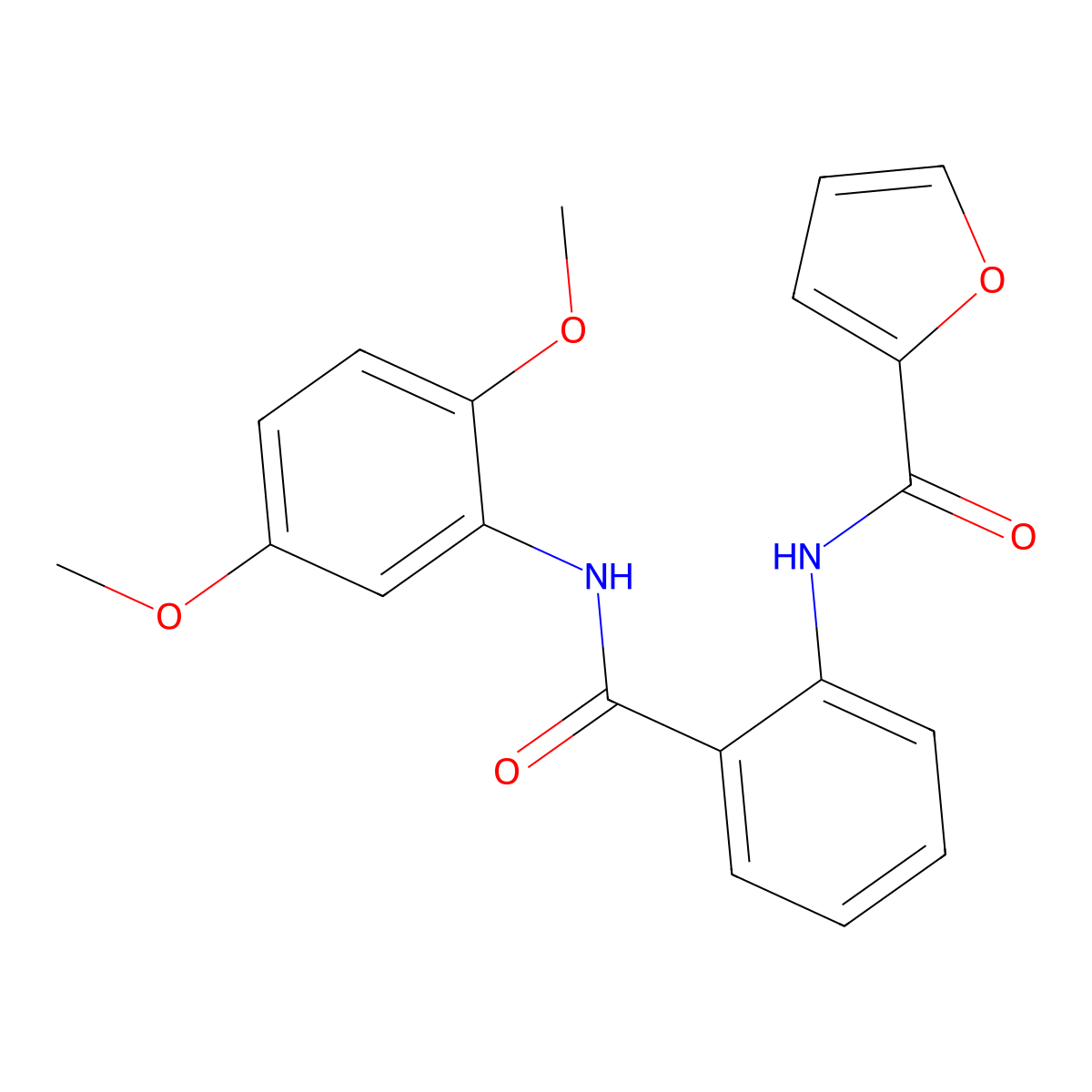 N-[2-[(2,5-dimethoxyphenyl)carbamoyl]phenyl]furan-2-carboxamide molecular structure, CAS 432495-68-6