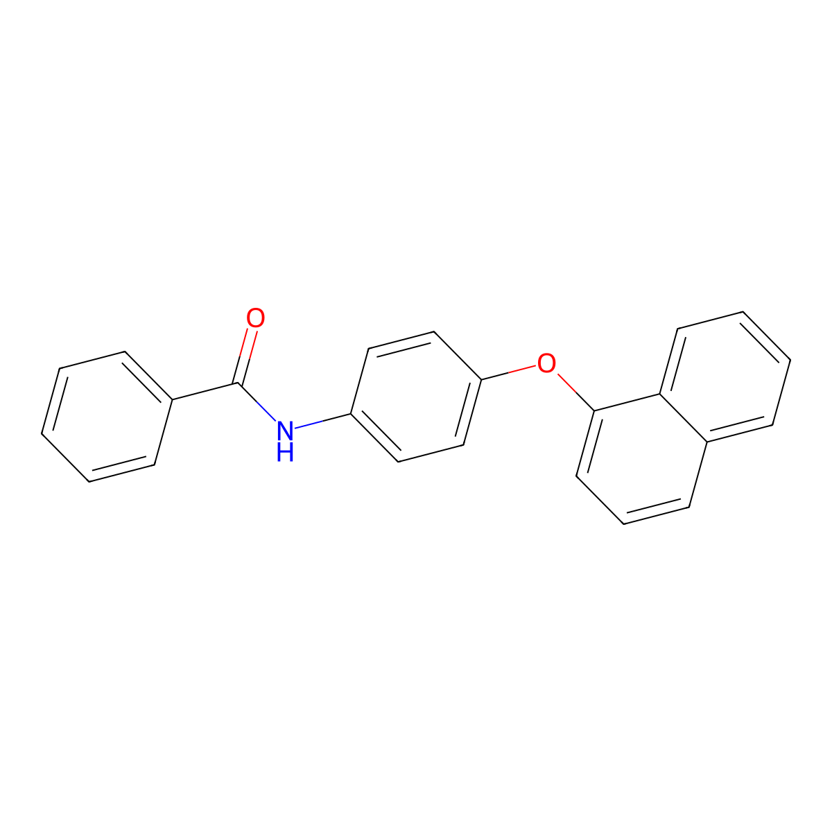 N-(4-naphthalen-1-yloxyphenyl)benzamide molecular structure, CAS 432495-86-8