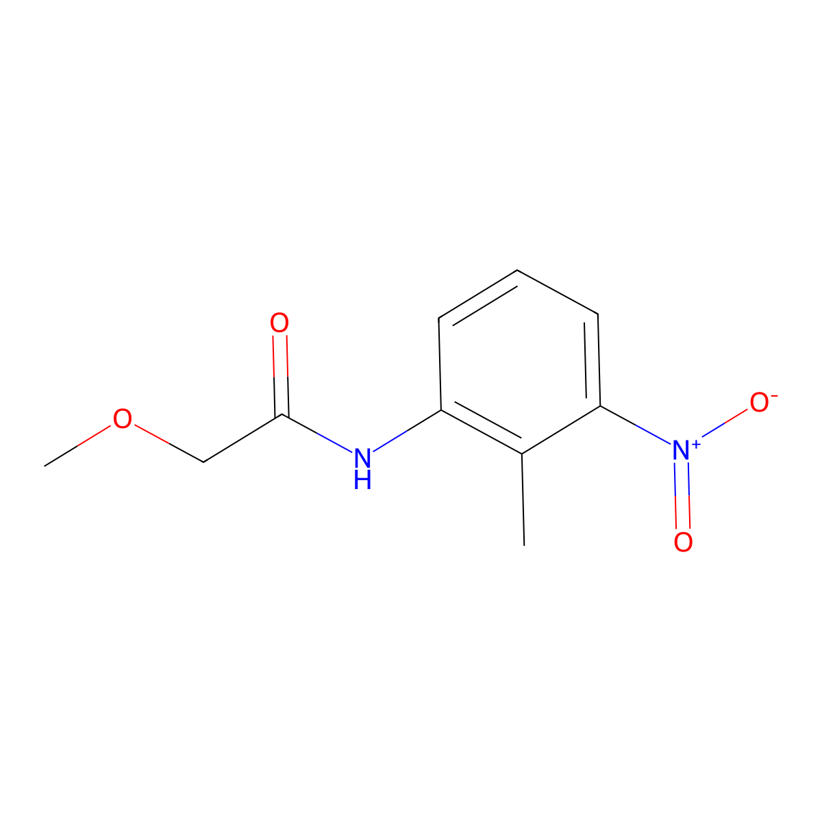 2-methoxy-N-(2-methyl-3-nitrophenyl)acetamide molecular structure, CAS 432495-88-0
