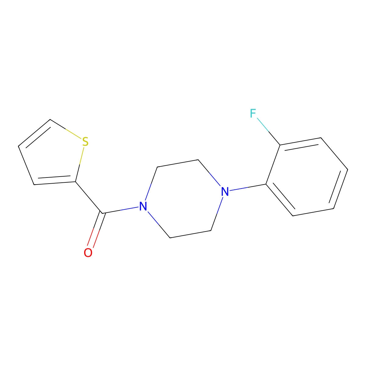 [4-(2-Fluorophenyl)piperazin-1-yl]-thiophen-2-ylmethanone molecular structure, CAS 432496-31-6