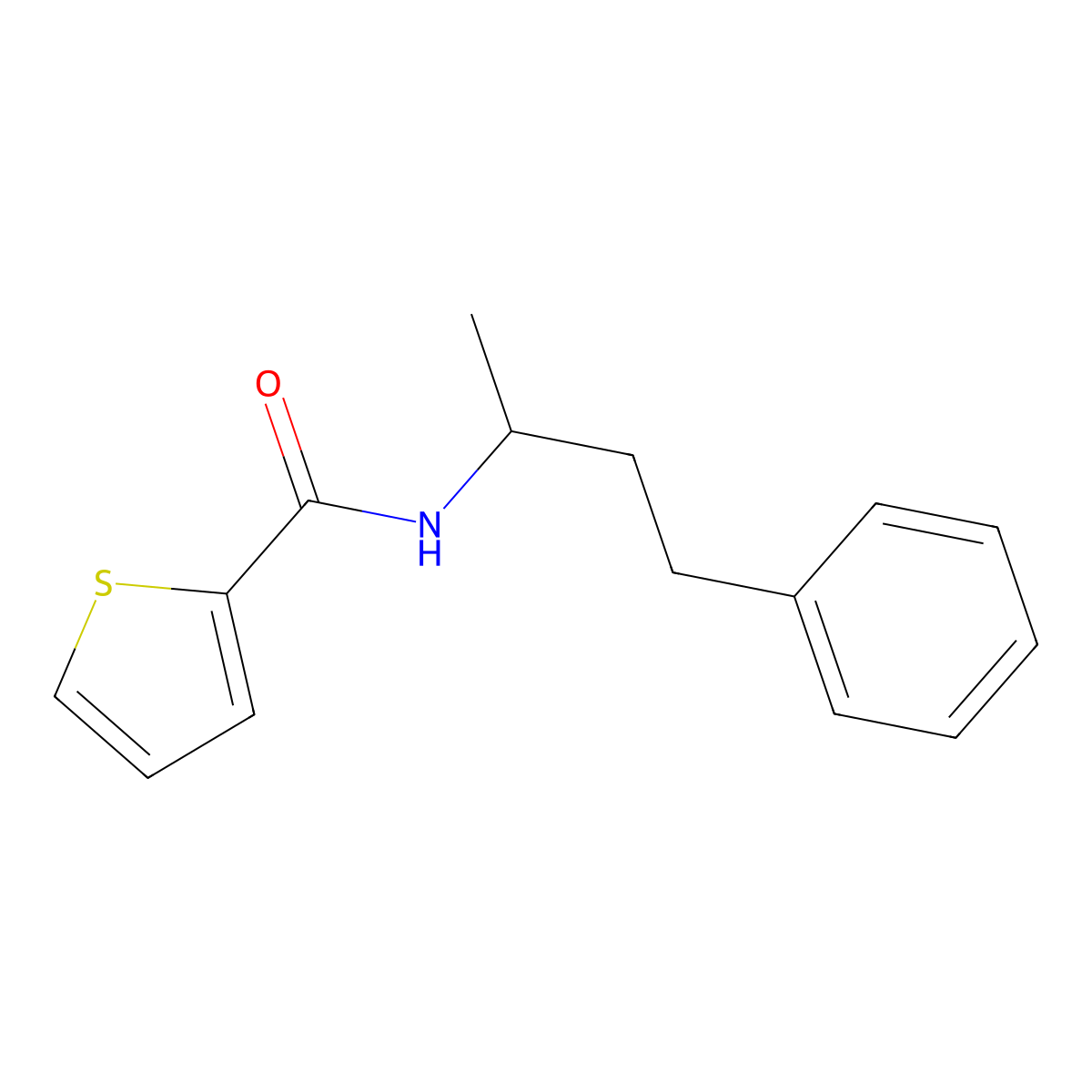 N-(4-phenylbutan-2-yl)thiophene-2-carboxamide molecular structure, CAS 432496-36-1