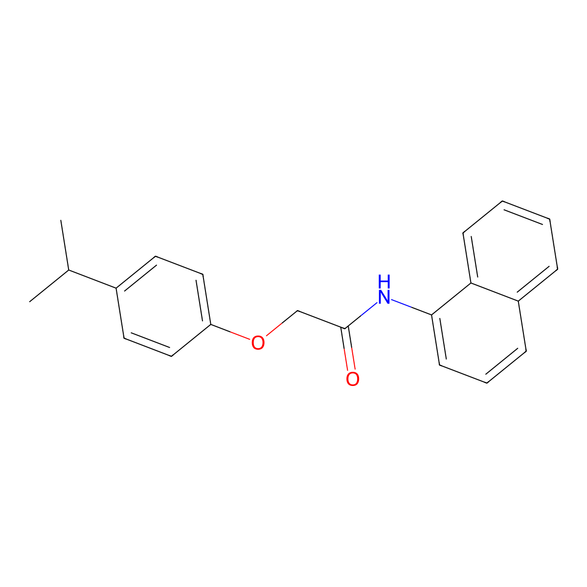 N-naphthalen-1-yl-2-(4-propan-2-ylphenoxy)acetamide molecular structure, CAS 432496-42-9