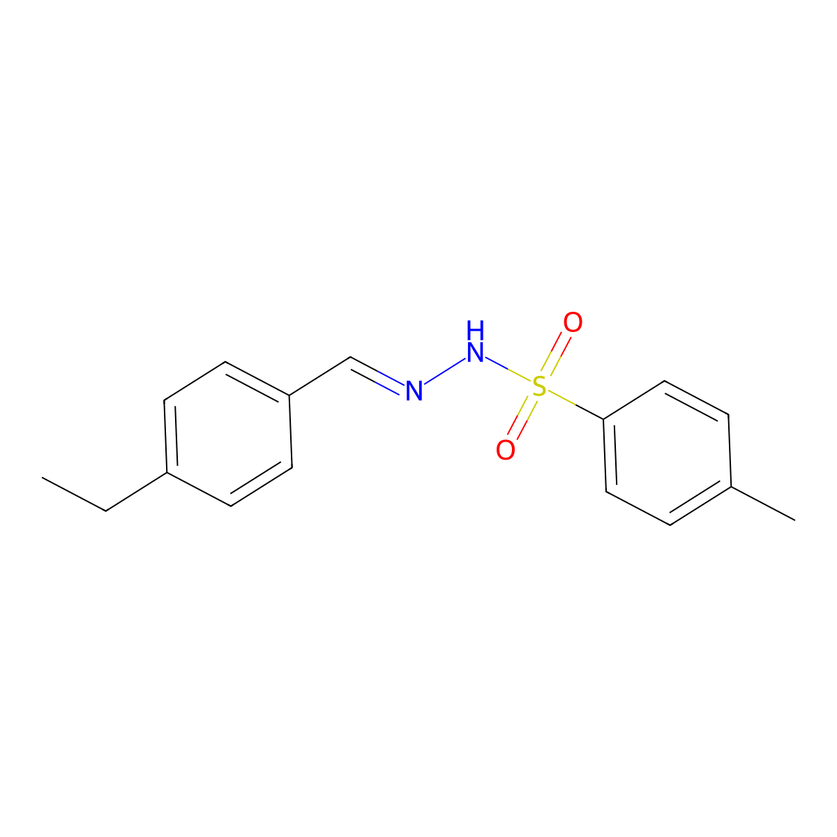 N'-(4-ethylbenzylidene)-4-methylbenzenesulfonohydrazide molecular structure, CAS 432496-87-2