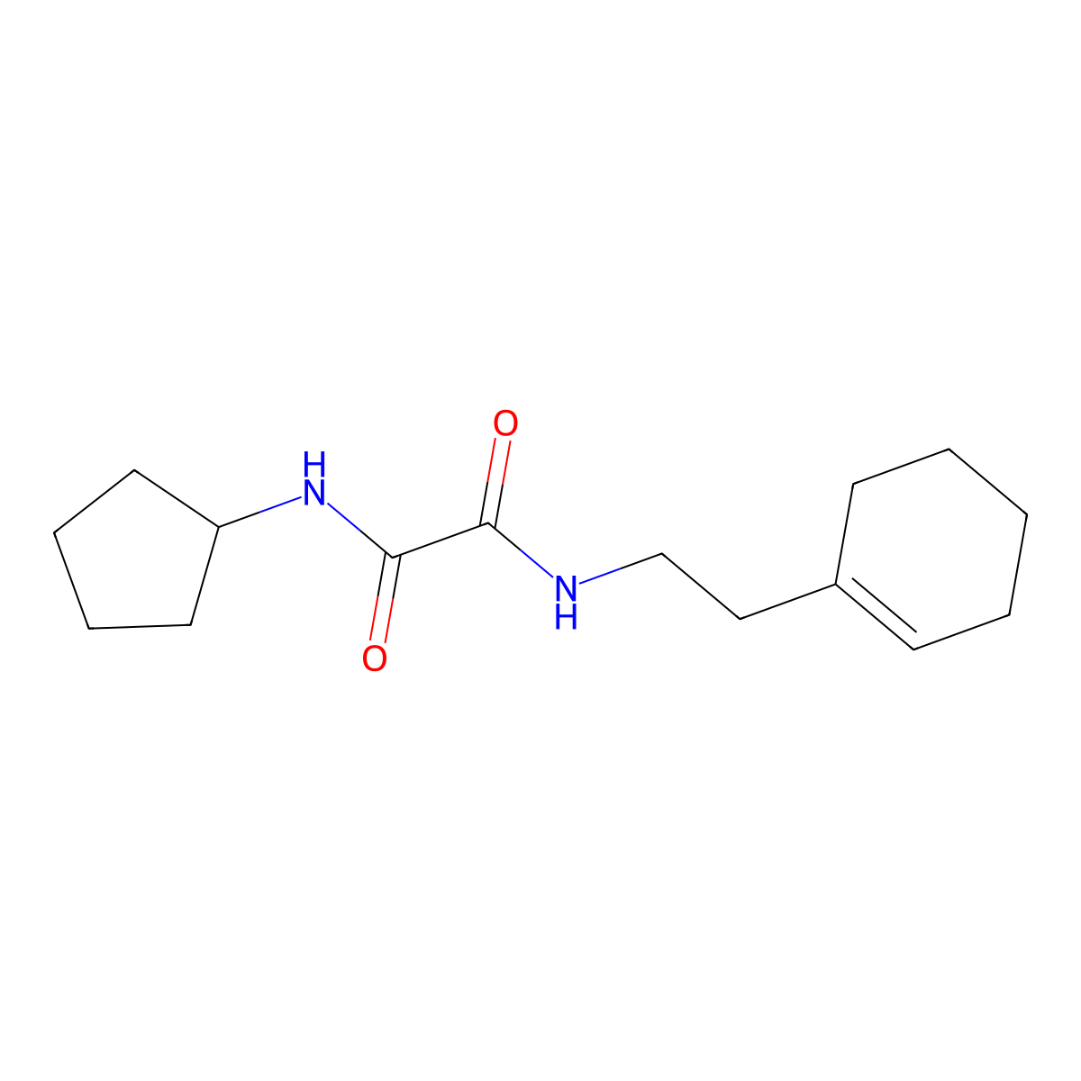 N-[2-(cyclohexen-1-yl)ethyl]-N'-cyclopentyloxamide molecular structure, CAS 432497-00-2