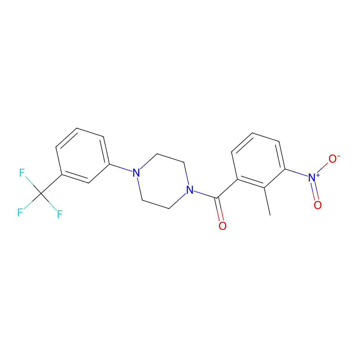 1-{3-Nitro-2-methylbenzoyl}-4-[3-(trifluoromethyl)phenyl]piperazine molecular structure, CAS 432497-59-1