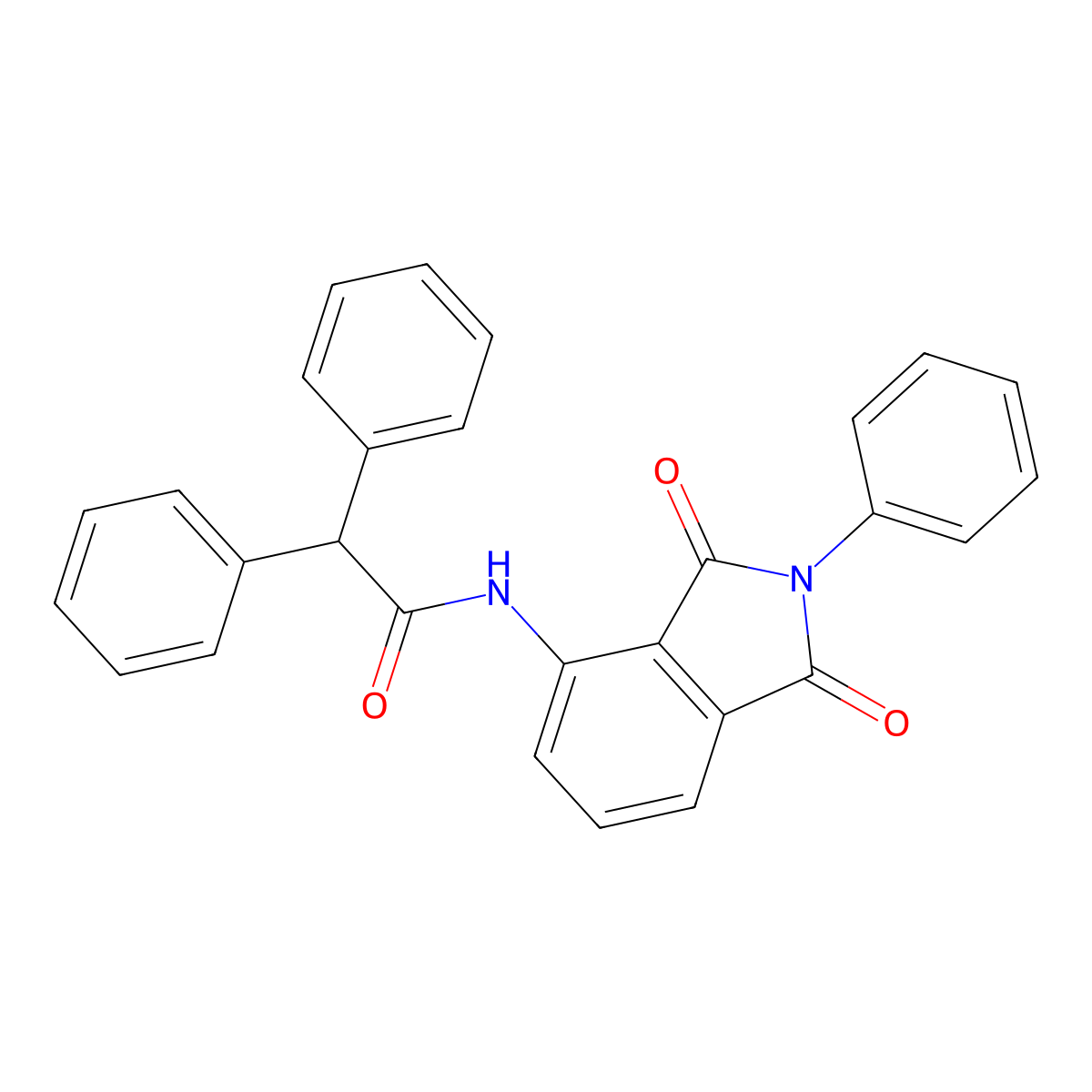 N-(1,3-dioxo-2-phenylisoindol-4-yl)-2,2-diphenylacetamide molecular structure, CAS 432497-94-4