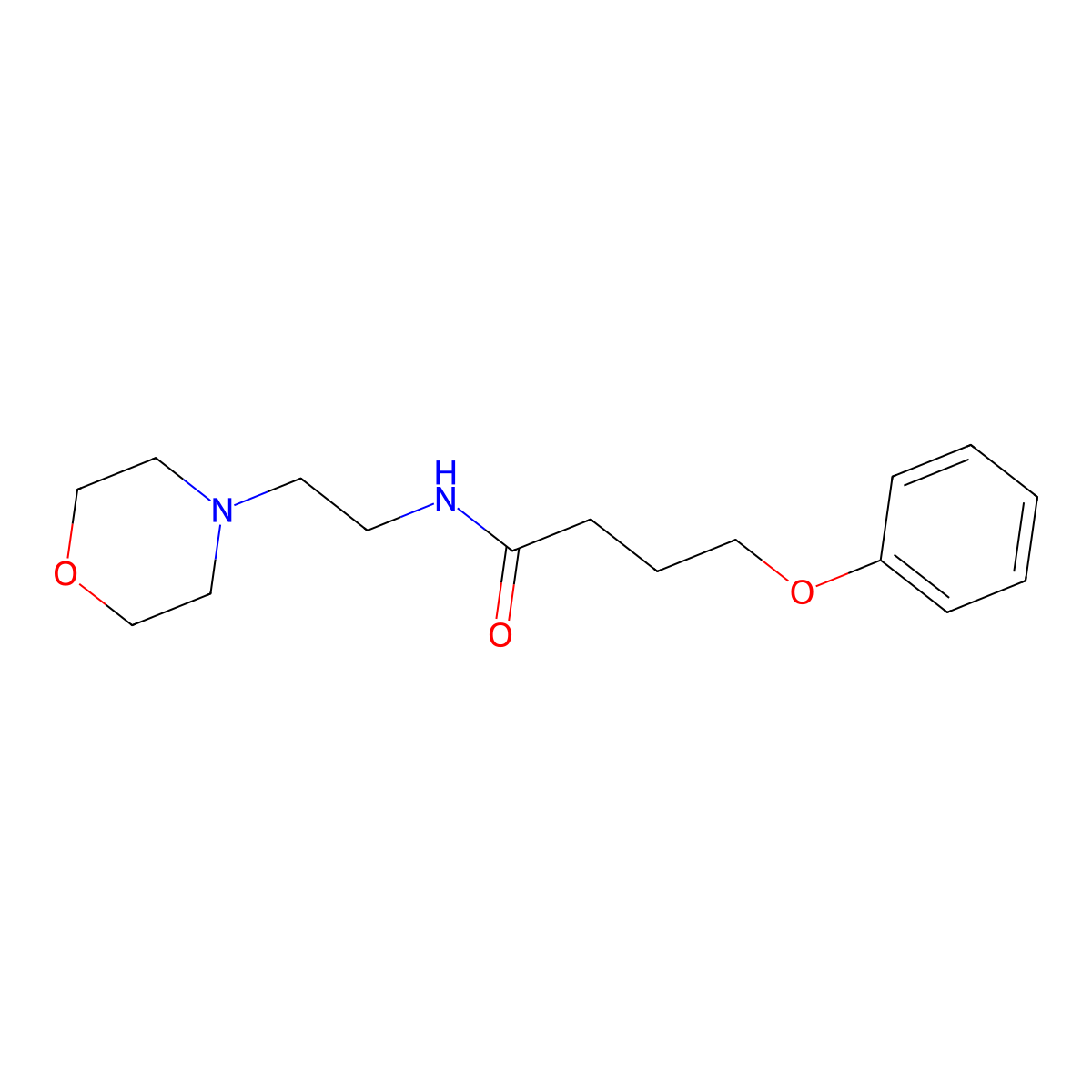 N-(2-morpholin-4-ylethyl)-4-phenoxybutanamide molecular structure, CAS 432497-95-5