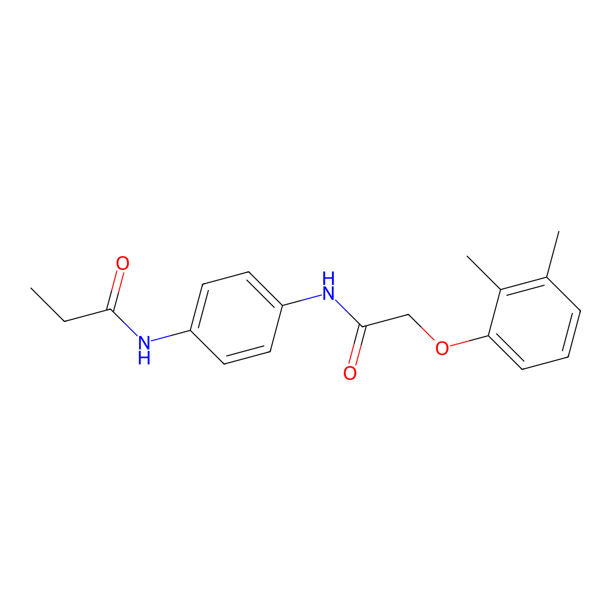 N-(4-{[(2,3-dimethylphenoxy)acetyl]amino}phenyl)propanamide molecular structure, CAS 432498-21-0