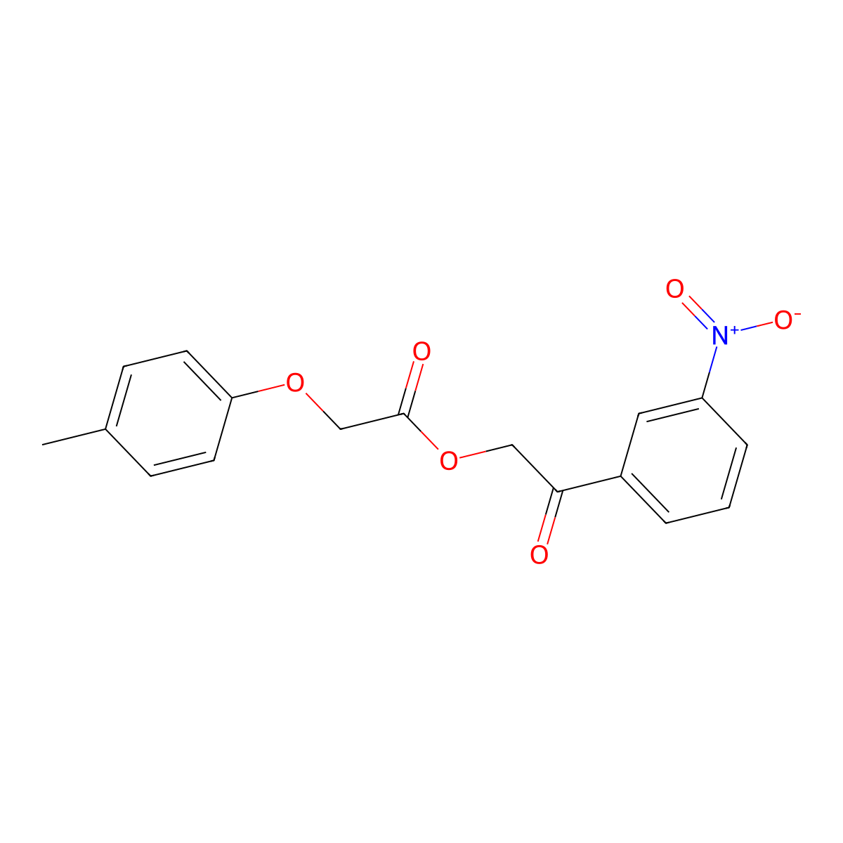 2-(3-Nitrophenyl)-2-oxoethyl (4-methylphenoxy)acetate molecular structure, CAS 432498-40-3