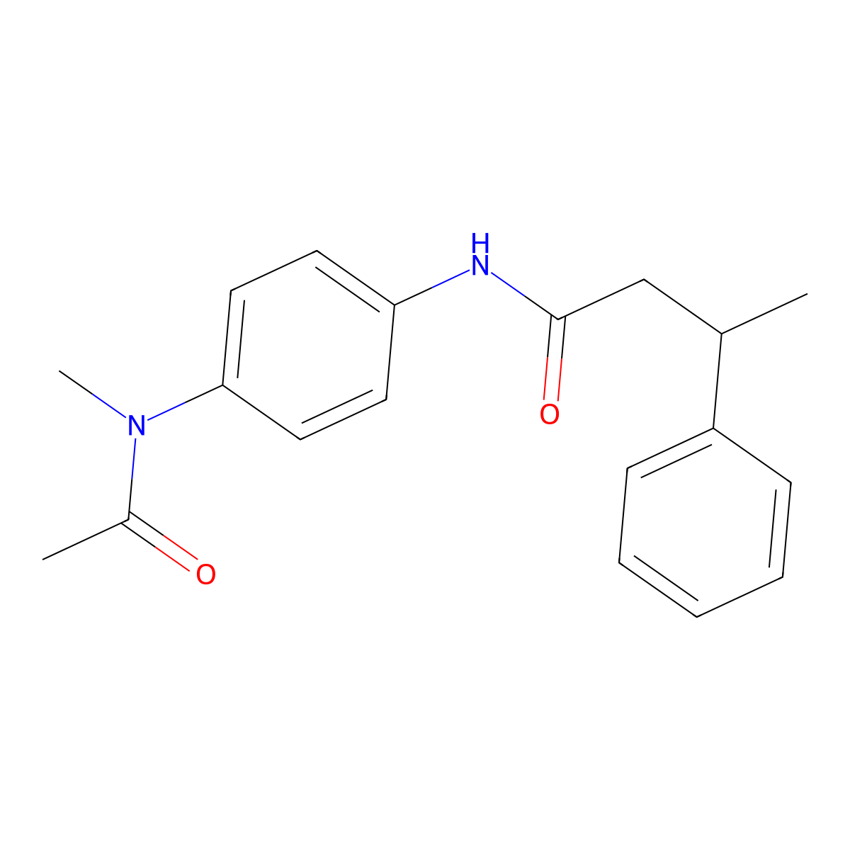 N-{4-[acetyl(methyl)amino]phenyl}-3-phenylbutanamide molecular structure, CAS 432498-90-3