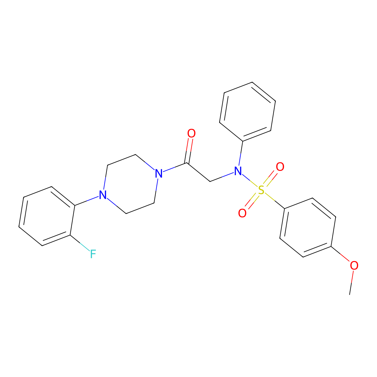 N-{2-[4-(2-fluorophenyl)piperazin-1-yl]-2-oxoethyl}-4-methoxy-N-phenylbenzenesulfonamide molecular structure, CAS 432499-19-9