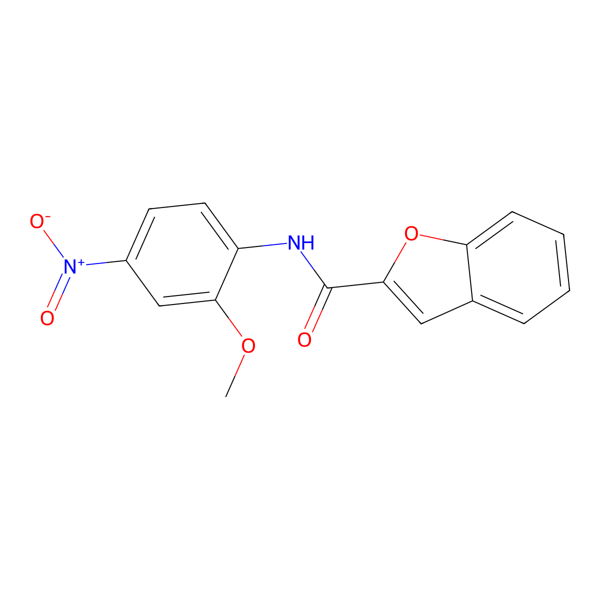 N-(2-methoxy-4-nitrophenyl)-1-benzofuran-2-carboxamide molecular structure, CAS 432499-61-1