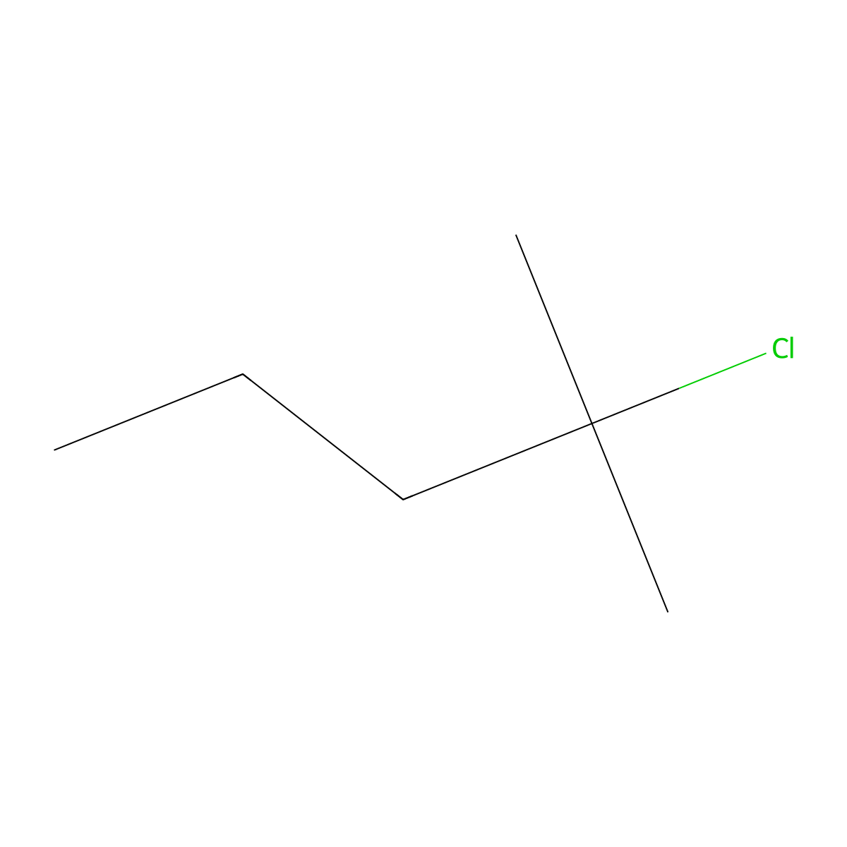 2-Chloro-2-methylpentane molecular structure, CAS 4325-48-8