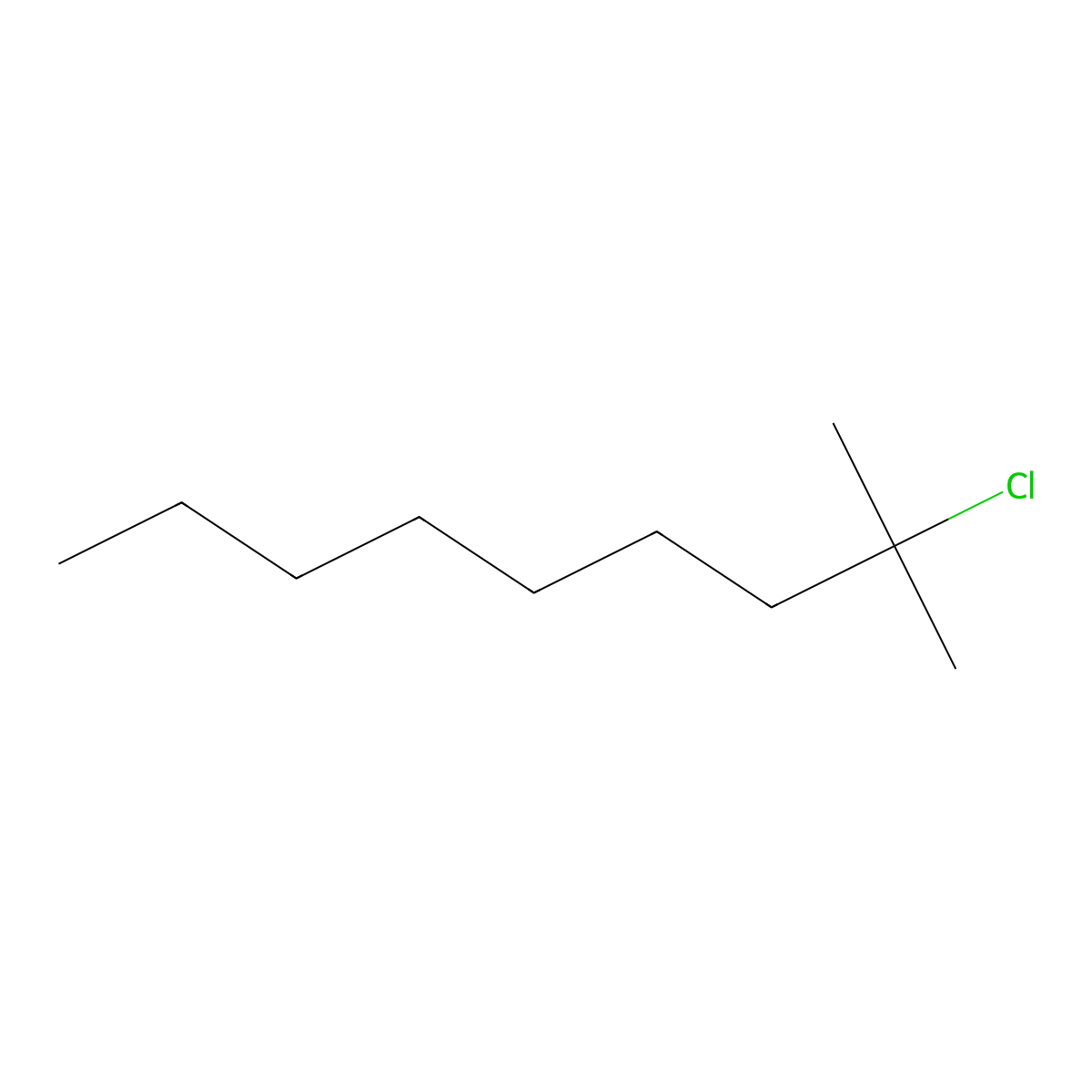 2-Chloro-2-methylnonane molecular structure, CAS 4325-50-2