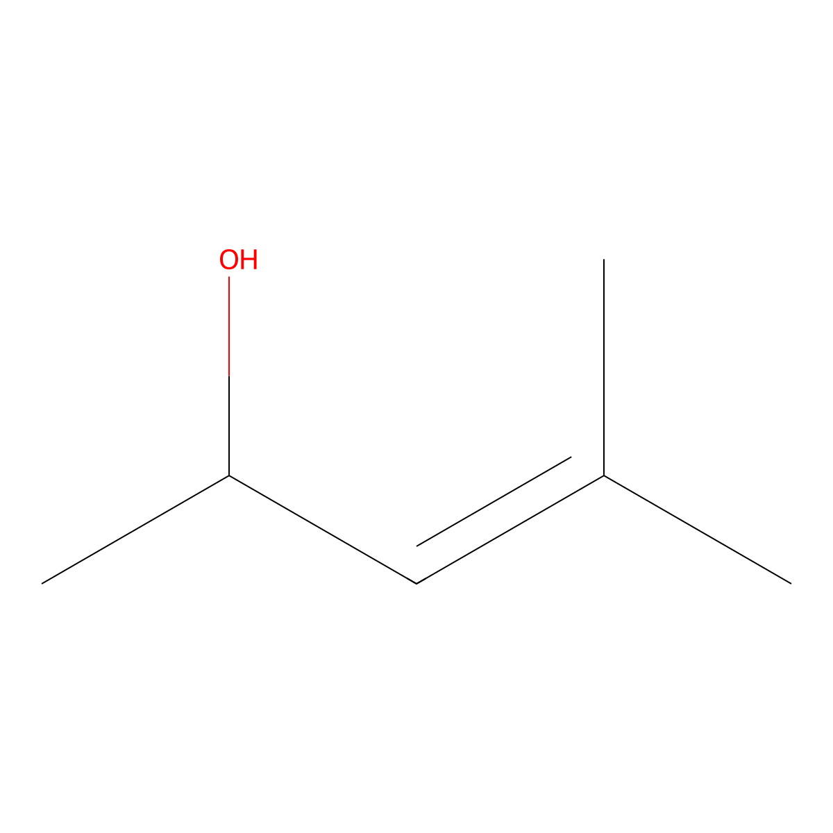 4-Methylpent-3-en-2-ol molecular structure, CAS 4325-82-0