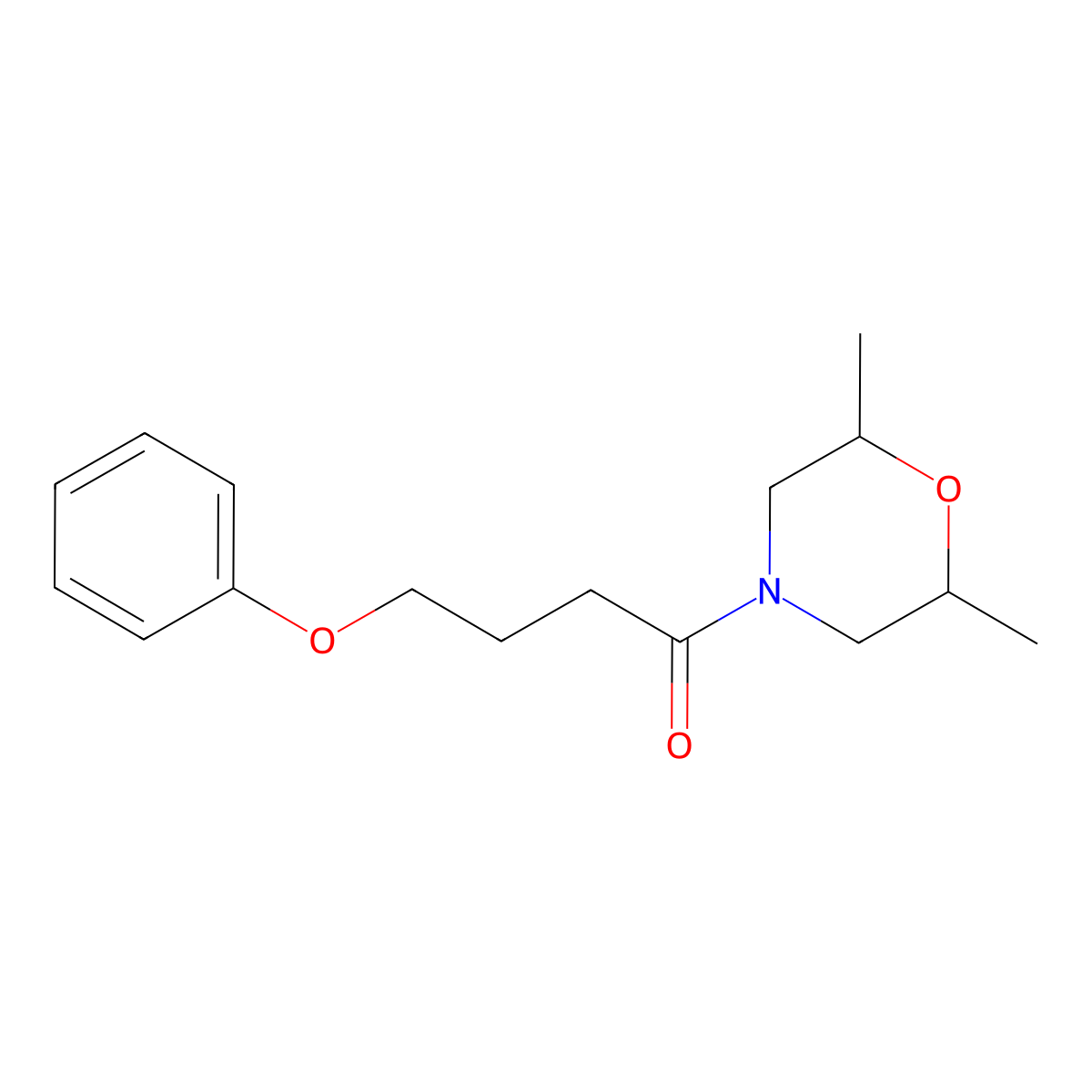 1-(2,6-Dimethylmorpholin-4-yl)-4-phenoxybutan-1-one molecular structure, CAS 432500-26-0