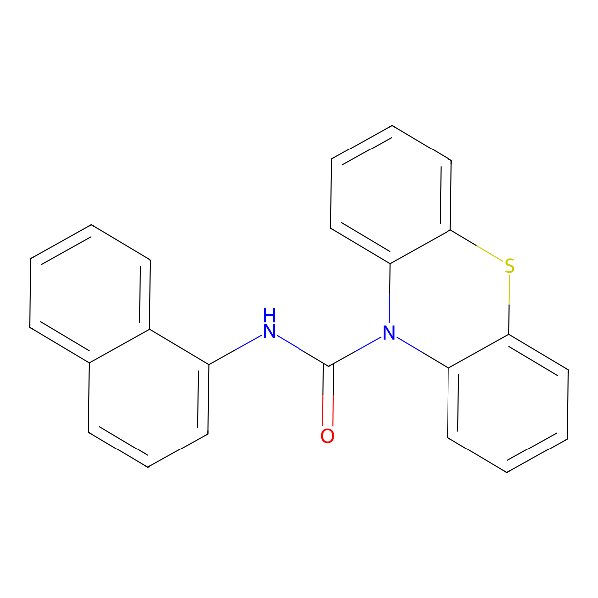 N-naphthalen-1-ylphenothiazine-10-carboxamide molecular structure, CAS 432500-35-1
