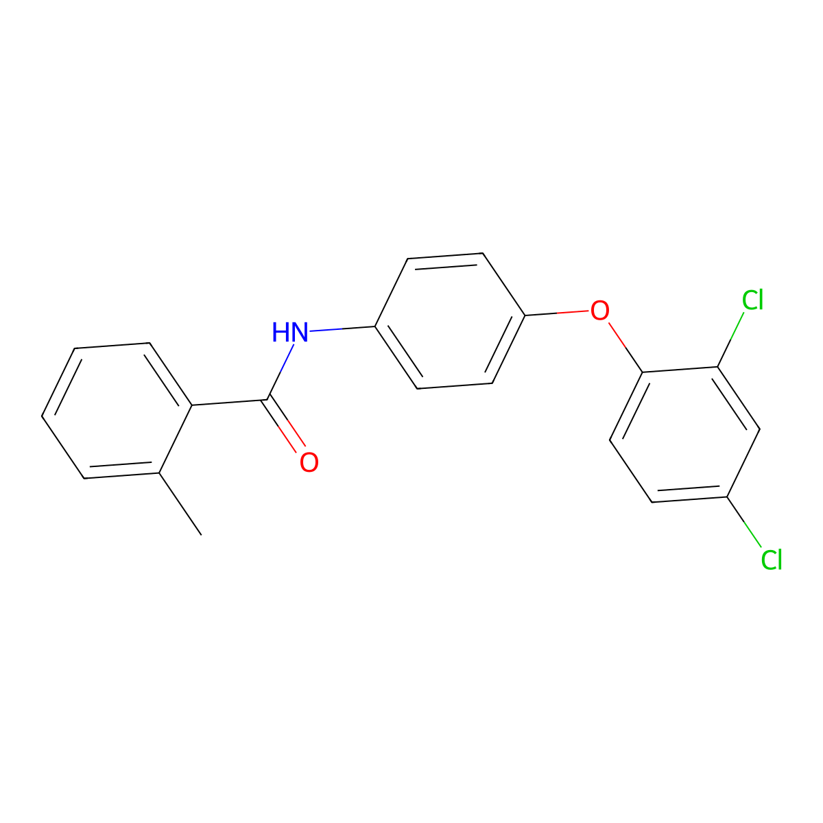 N-[4-(2,4-dichlorophenoxy)phenyl]-2-methylbenzamide molecular structure, CAS 432500-68-0