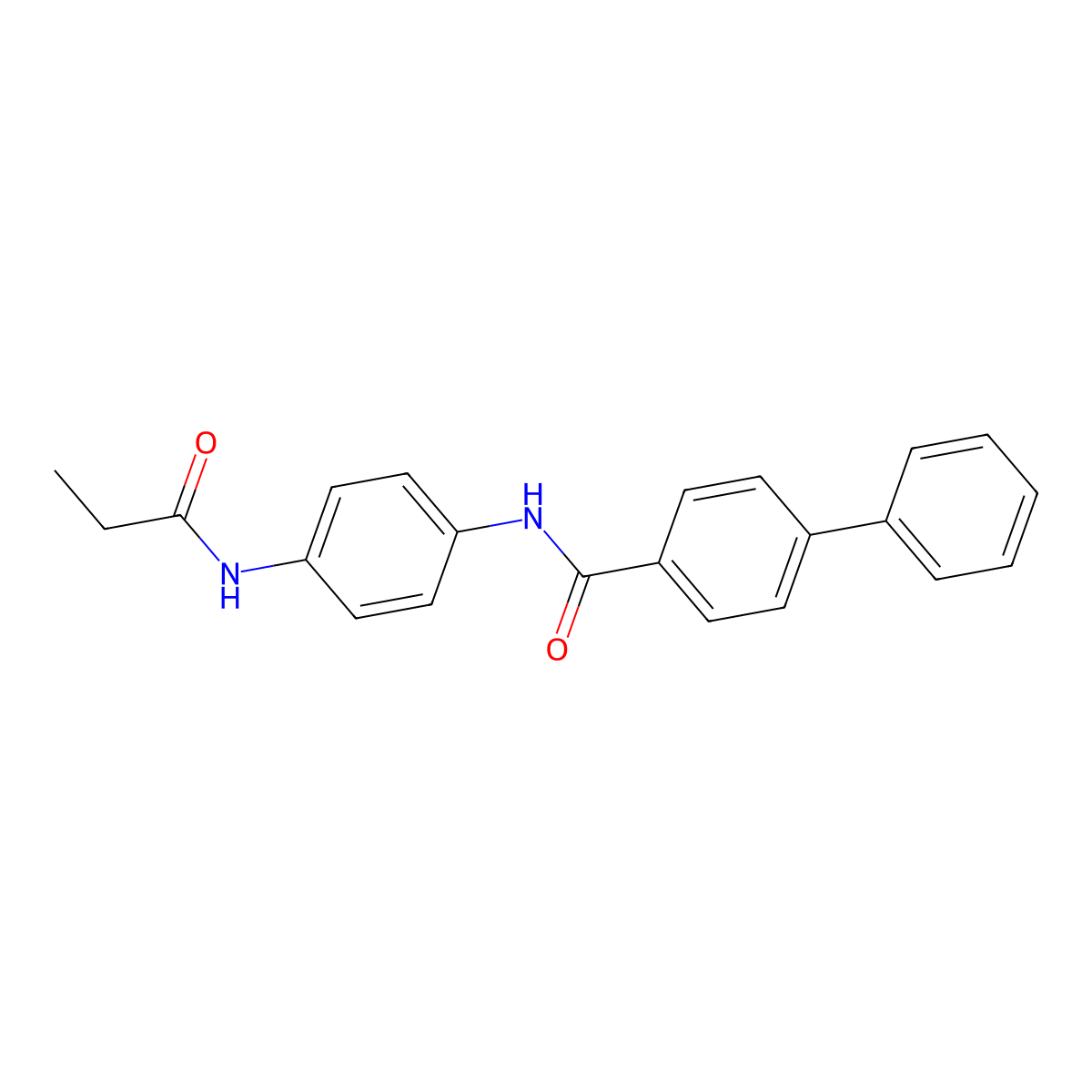 N-[4-(propanoylamino)phenyl]biphenyl-4-carboxamide molecular structure, CAS 432500-75-9