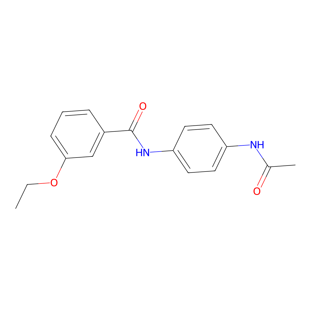 N-[4-(acetylamino)phenyl]-3-ethoxybenzamide molecular structure, CAS 432500-77-1