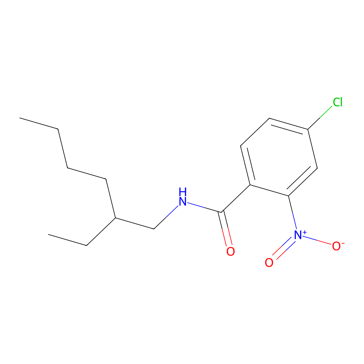 4-chloro-N-(2-ethylhexyl)-2-nitrobenzamide molecular structure, CAS 432500-85-1