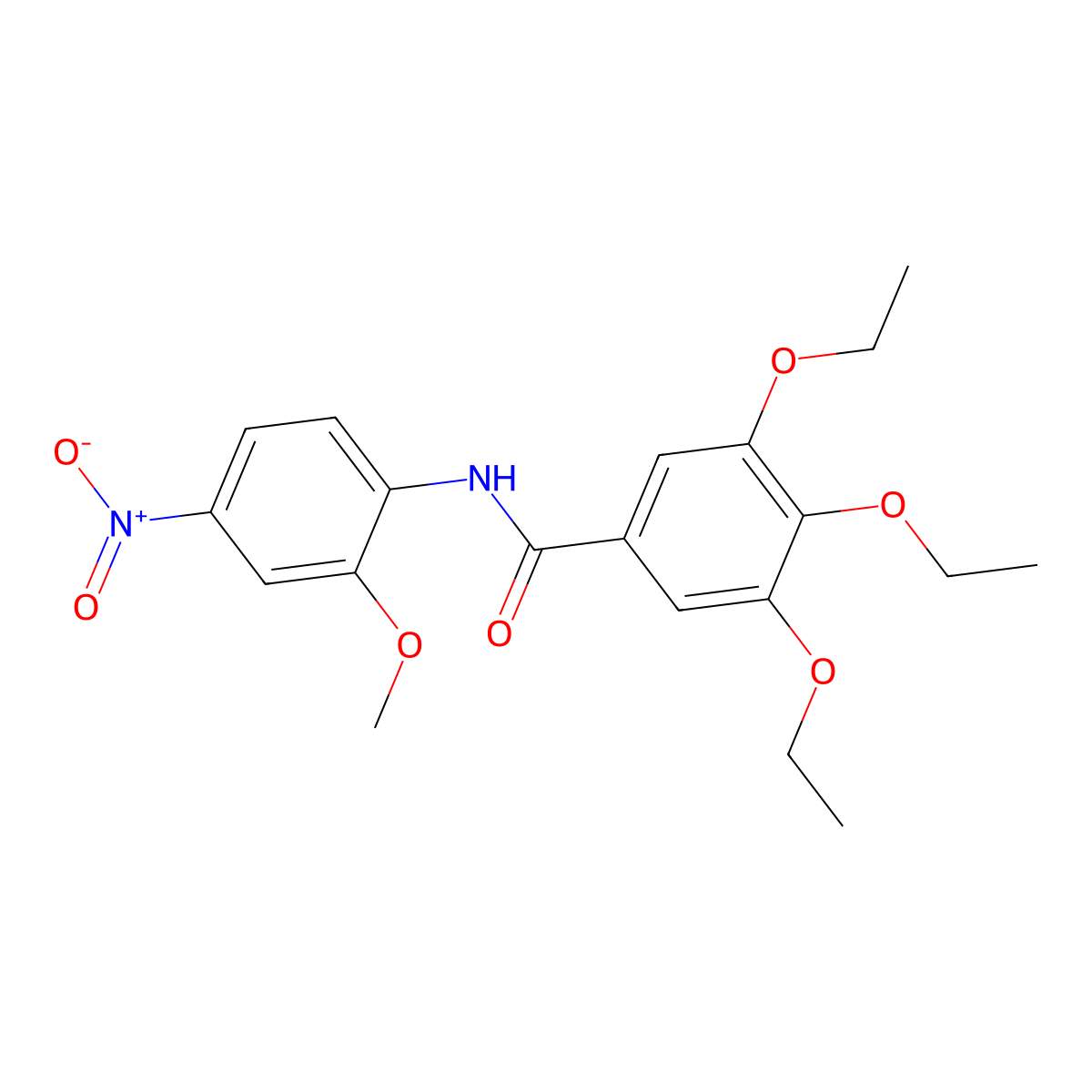 3,4,5-triethoxy-N-(2-methoxy-4-nitrophenyl)benzamide molecular structure, CAS 432501-17-2
