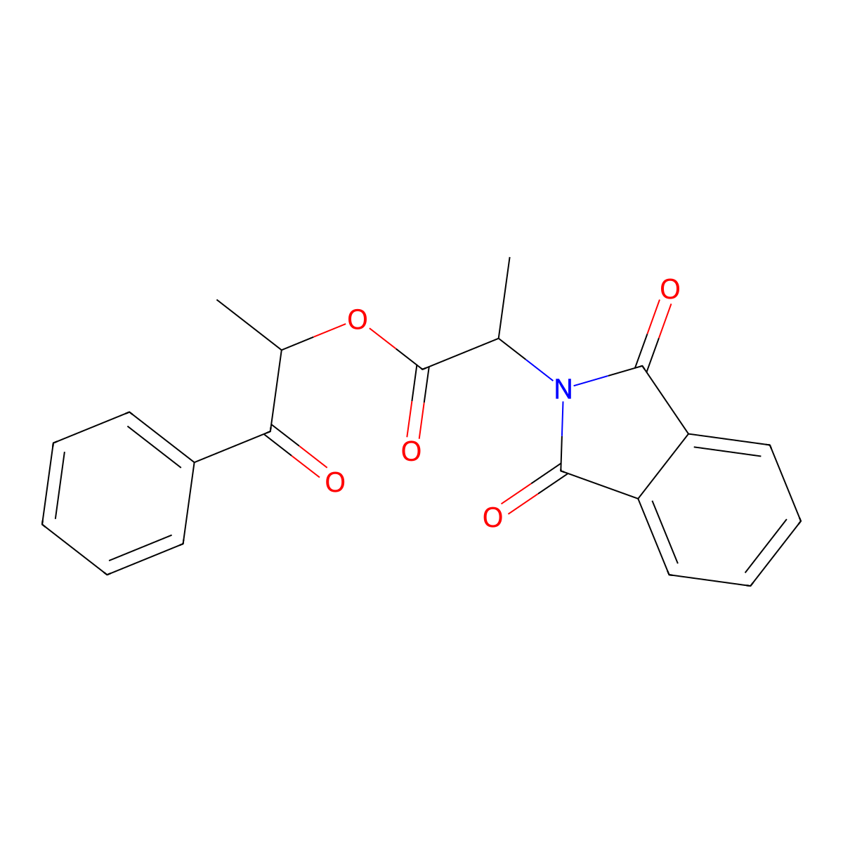 1-oxo-1-phenylpropan-2-yl 2-(1,3-dioxo-1,3-dihydro-2H-isoindol-2-yl)propanoate molecular structure, CAS 432501-33-2