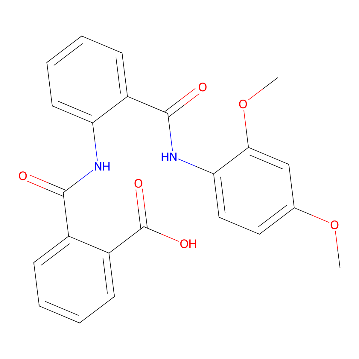 2-[[2-[(2,4-dimethoxyphenyl)carbamoyl]phenyl]carbamoyl]benzoic Acid molecular structure, CAS 432501-79-6