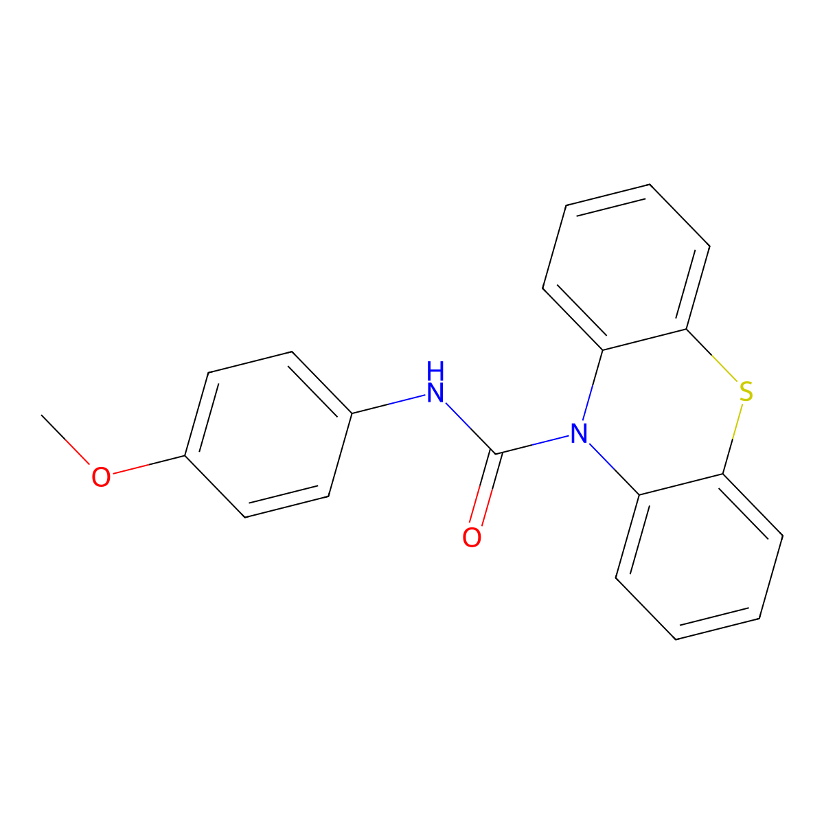 N-(4-methoxyphenyl)-10H-phenothiazine-10-carboxamide molecular structure, CAS 432501-92-3