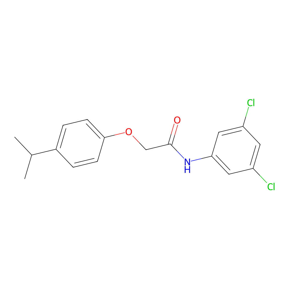 N-(3,5-dichlorophenyl)-2-(4-propan-2-ylphenoxy)acetamide molecular structure, CAS 432501-97-8