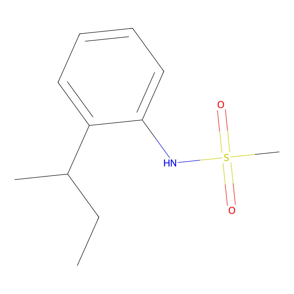 N-(2-butan-2-ylphenyl)methanesulfonamide molecular structure, CAS 432502-08-4