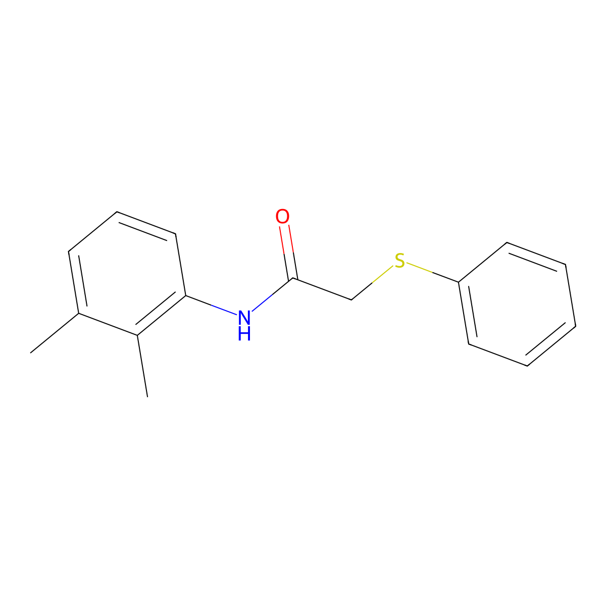 N-(2,3-dimethylphenyl)-2-phenylsulfanylacetamide molecular structure, CAS 432502-13-1